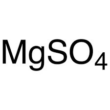Magnesium sulfate, dried.